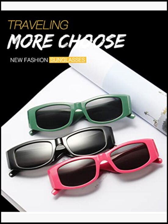 3 Pack Plastic Sunglasses, UV Protection, Polarized, Retro Style main image 7